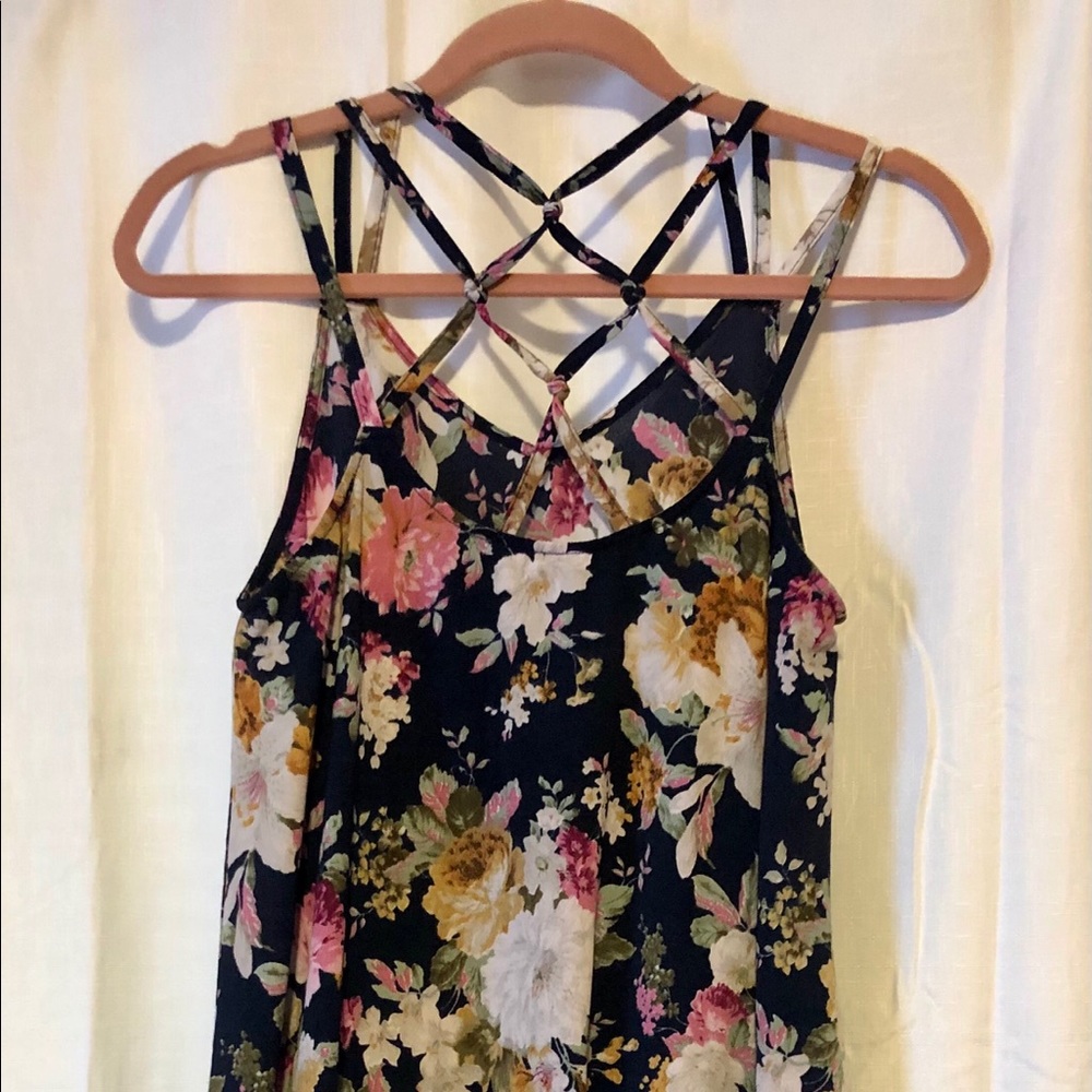 Mini Navy Floral Dress